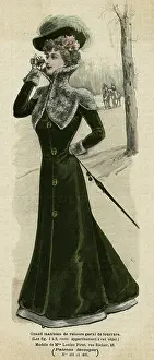 Aigrette: Green Velvet Coat 1899