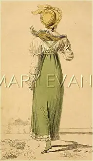 Lesley Bradshaw: GREEN WALKING DRESS 1815