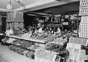 Greengrocers: Greengrocers at a department store, 1906