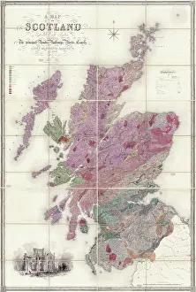Geological: Greenoughs and Sharpe's Geological Map of Scotland