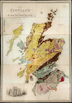 Geological: Greenough's and Sharpe's Geological Map of Scotland