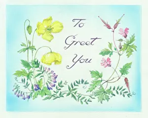 Wording: To Greet You with flowers