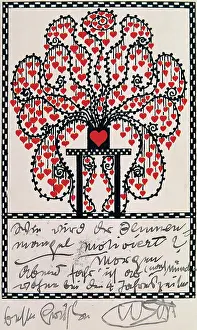Werstaette: Greeting card with heart-tree