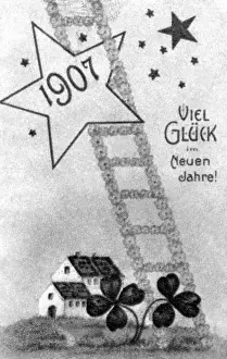 Fortunate: Greeting card for New Year, 1907