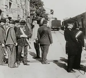 Sashes: Greeting committee with dignitaries and officers