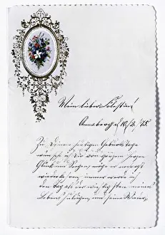 Felicitation: Greeting letter, 10.2.1875