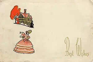 Lucinda Moore: Greetings card, circa 1930s