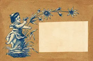 David Pearson: Greetings card with flowers and space for message