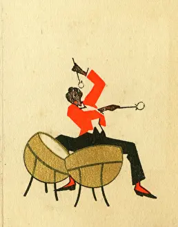 Percussion: Greetings card, Jazz drummer