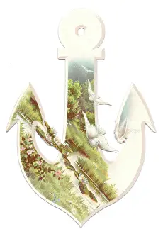Anchors: Greetings card in the shape of an anchor