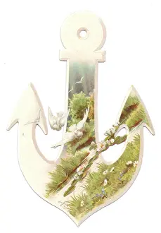 Anchors: Greetings card in the shape of an anchor