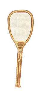 Strung: Greetings card in the shape of a badminton racquet