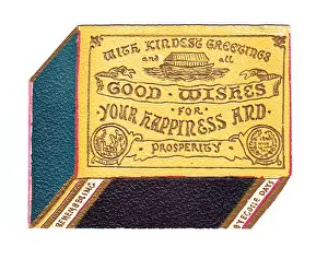 Matchboxes: Greetings card in the shape of a box of matches