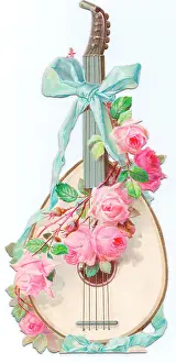 Mandolins: Greetings card in the shape of a mandolin