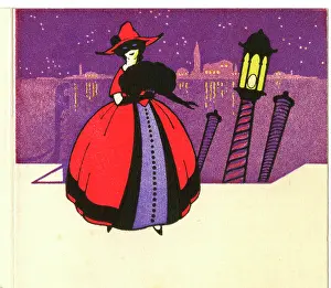 Invitation: Greetings card - Venice under the stars