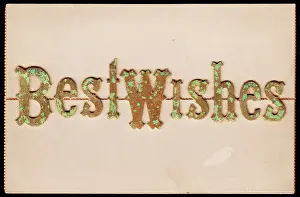 Oxidised: Greetings card with the words Best Wishes