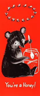 Spoon: Greetings Card - You're a Honey !