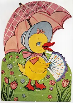 Land Of Lost Content Collection: Greetings Cards - Greetings Card, Easter, Rain
