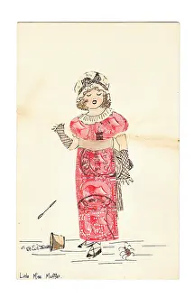 Muffet: Greetings postcard with stamp-based design