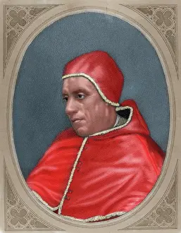 Correr: Gregory XII. Pope between 1406 and 1415. Engraving