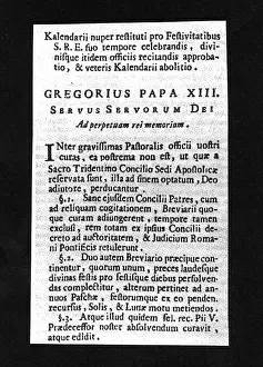 Calender: Gregory XIII (Ugo Buoncompagni), 1.1.1512 - 10.4.1586
