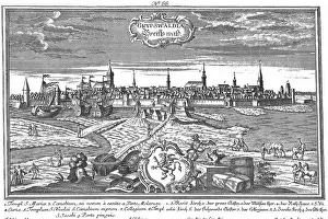 Greifswald: Greifswald view, engraving