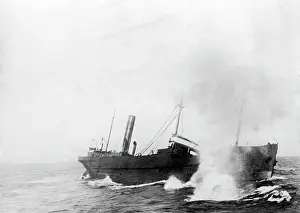 Hits: Grenade hit of a German U-boat during the unrestricted war