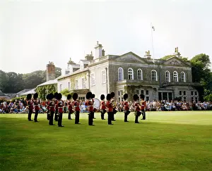 Madron: Grenadier Guards drummers, Trengwainton House, Cornwall