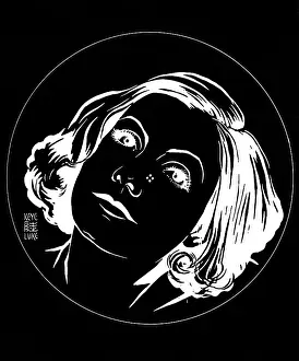 Keye: Greta Garbo, optical illusion illustration
