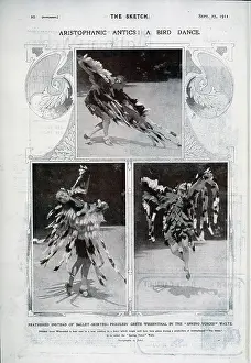 Wiesenthal: Grete Wiesenthal, Austrian dancer, in feathered costume