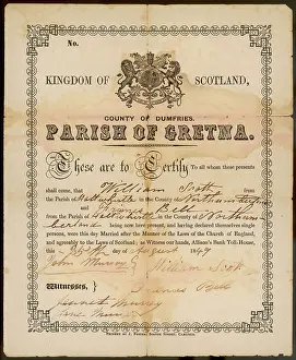 Gretna Green Certificate