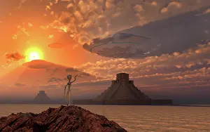 Mythical: Grey Aliens signaling their flying saucers as