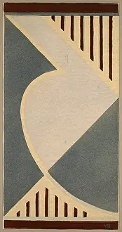Curves: Grey and cream abstract art deco design