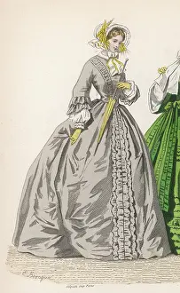 Redingote: GREY DRESS 1850S