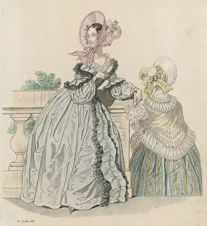 Redingote: Grey or Striped Gown
