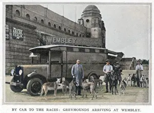 Commer: Greyhounds arriving at Wembley by car