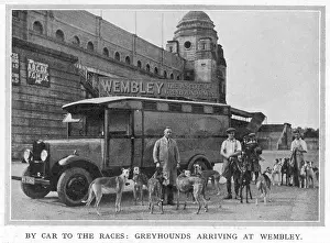 Commer: Greyhounds arriving at Wembley by car