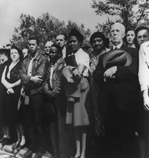 Franklin Delano: Grieving citizens watch the funeral procession of