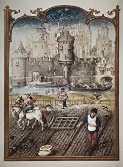 Calendars: Grimani Breviary. 16th c. Month of October. Representation