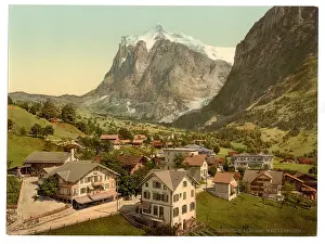 Grindelwald: Grindelwald and Wetterhorn Mountain, Bernese Oberland, Switz