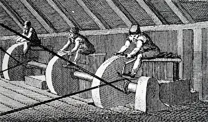 1823: Grinding blades in a Sheffield cutler's workshop