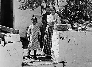 Patmos: Grinding corn, Isle of Patmos, Greece, early 1900s