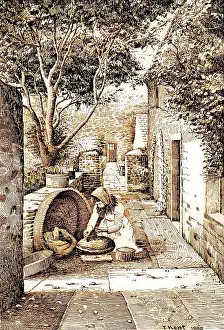 Quern: GRINDING CORN, ORKNEYS