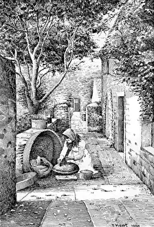 Quern: GRINDING CORN, ORKNEYS