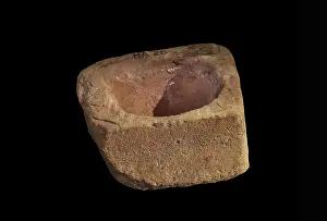 Ochre: Grinding pot, Visitor Centre Museum, Skara Brae, Mainland