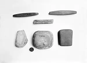 Grindstones: Grindstones against a white background