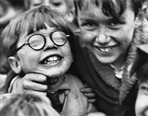 Grinning: Two grinning Boys - Salford, 1965