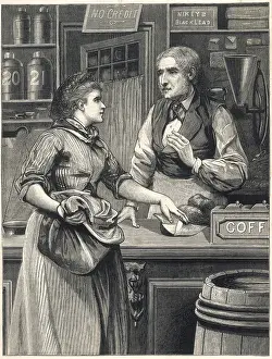 Grocers: AT THE GROCER'S 1880