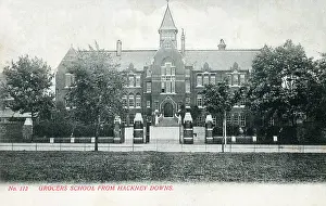 Clapton: The Grocer's School viewed from Hackney Downs - North London