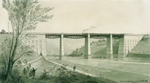 Watercolours: Grossesseloher bridge Munich